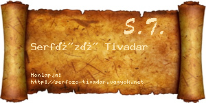 Serfőző Tivadar névjegykártya